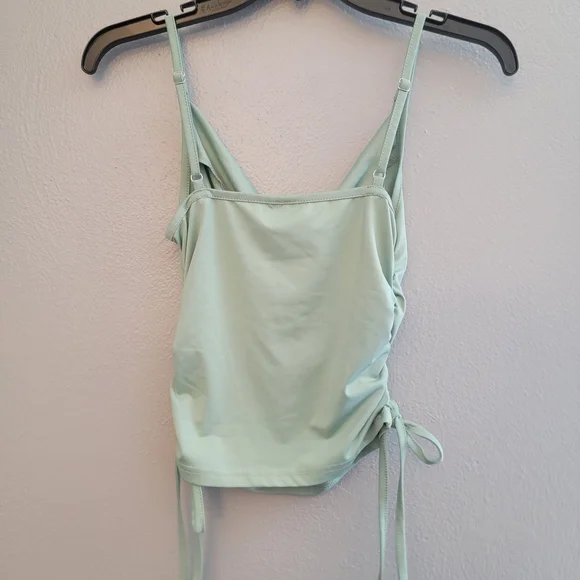 Shein Mint Green Cowl Neck Ruched Side Tank Top - Picture 4 of 4
